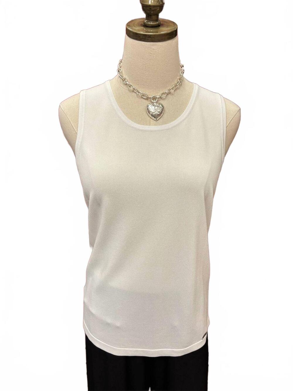NEW PICADILLY women's well received tank in white
